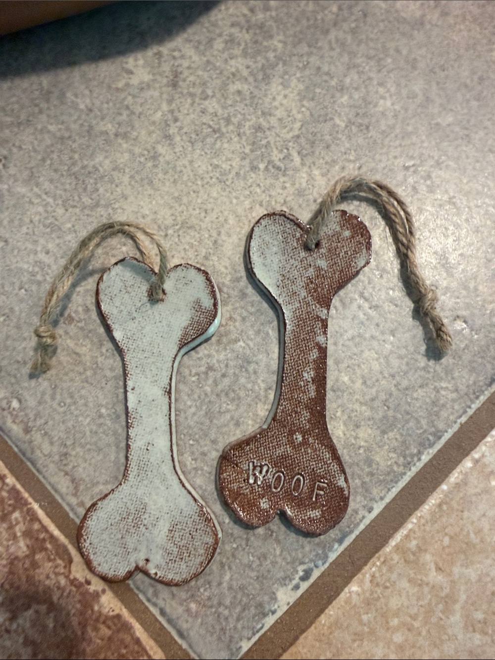 Handmade Rustic Bone Ornament Set